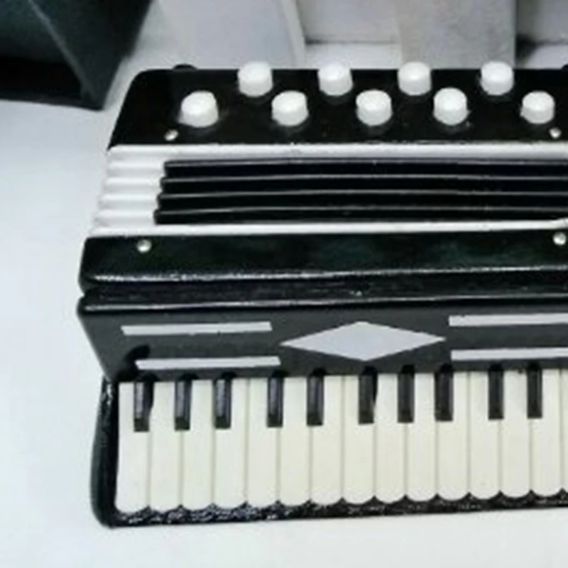 Miniaturowy akordeon Mini instrument muzyczny Akordeon Wykwintne instrumenty muzyczne Dekoracja świąteczna Prezenty muzyczne