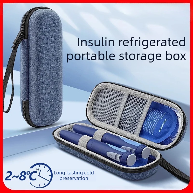 EVA Hard Shell Insulin Ice Cooler Bag Mini Portable Medication Storage Box Outdoor Diabetic Drug Case With Ice Bag
