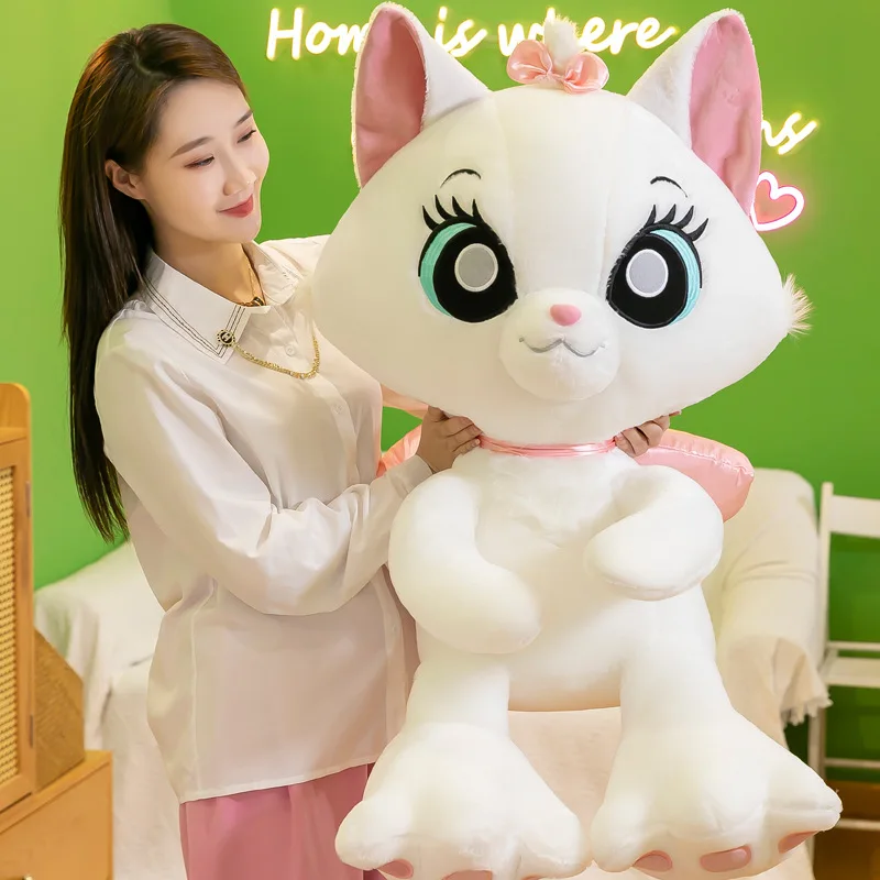 80CM Big Size Disney Cartoon Cute Marie Cat Stuffed Animal Doll Plushies Doll Pillow Toy Children Birthday Christmas Gift