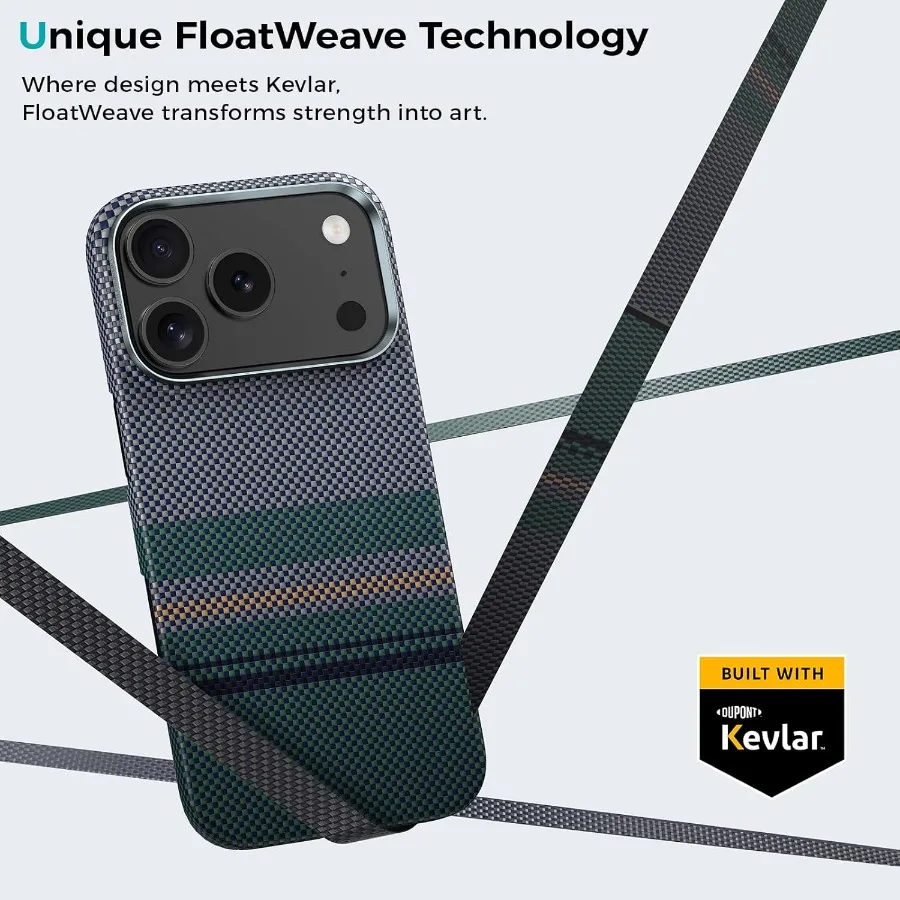 Per iPhone 17 Pro Max Custodia compatibile con Magsafe Aurora ArmorAir Custodia minimalista leggera ultra sottile costruita con Dupont