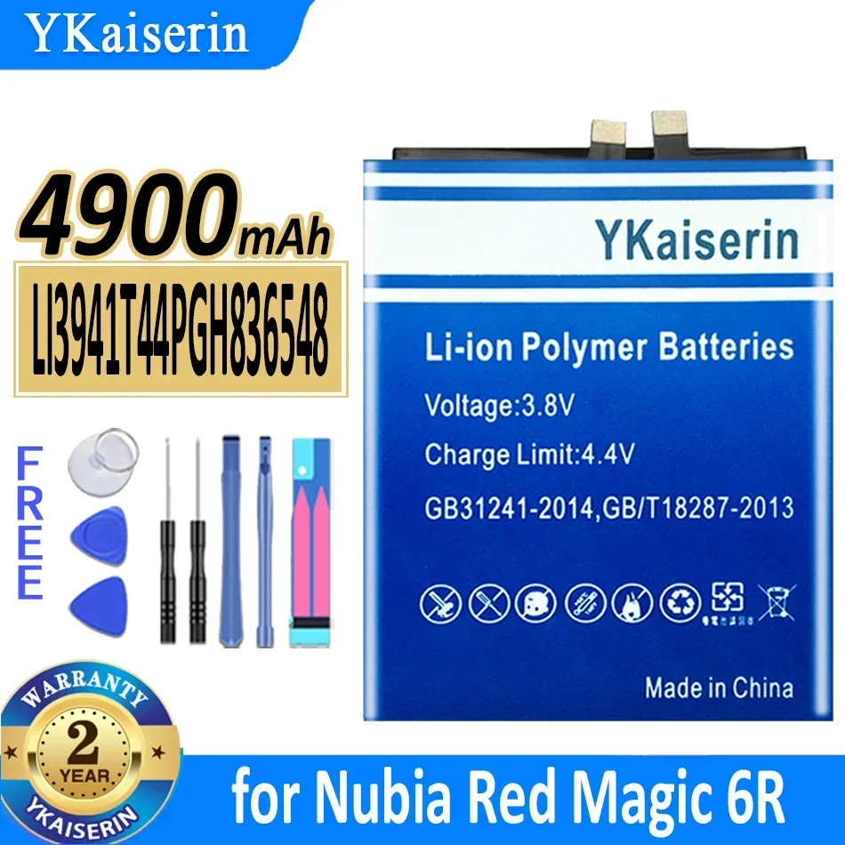 

Аккумулятор YKaiserin емкостью 4900 мАч LI3941T44PGH 836548 для ZTE Nubia Red Magic 6R Bateria