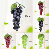 Artificial Grapes Cluster Matte Finish Fake Grapes Bunch 18pc Artificial Decorative Grape Ornaments Grape Wine Fruit Party Decor
