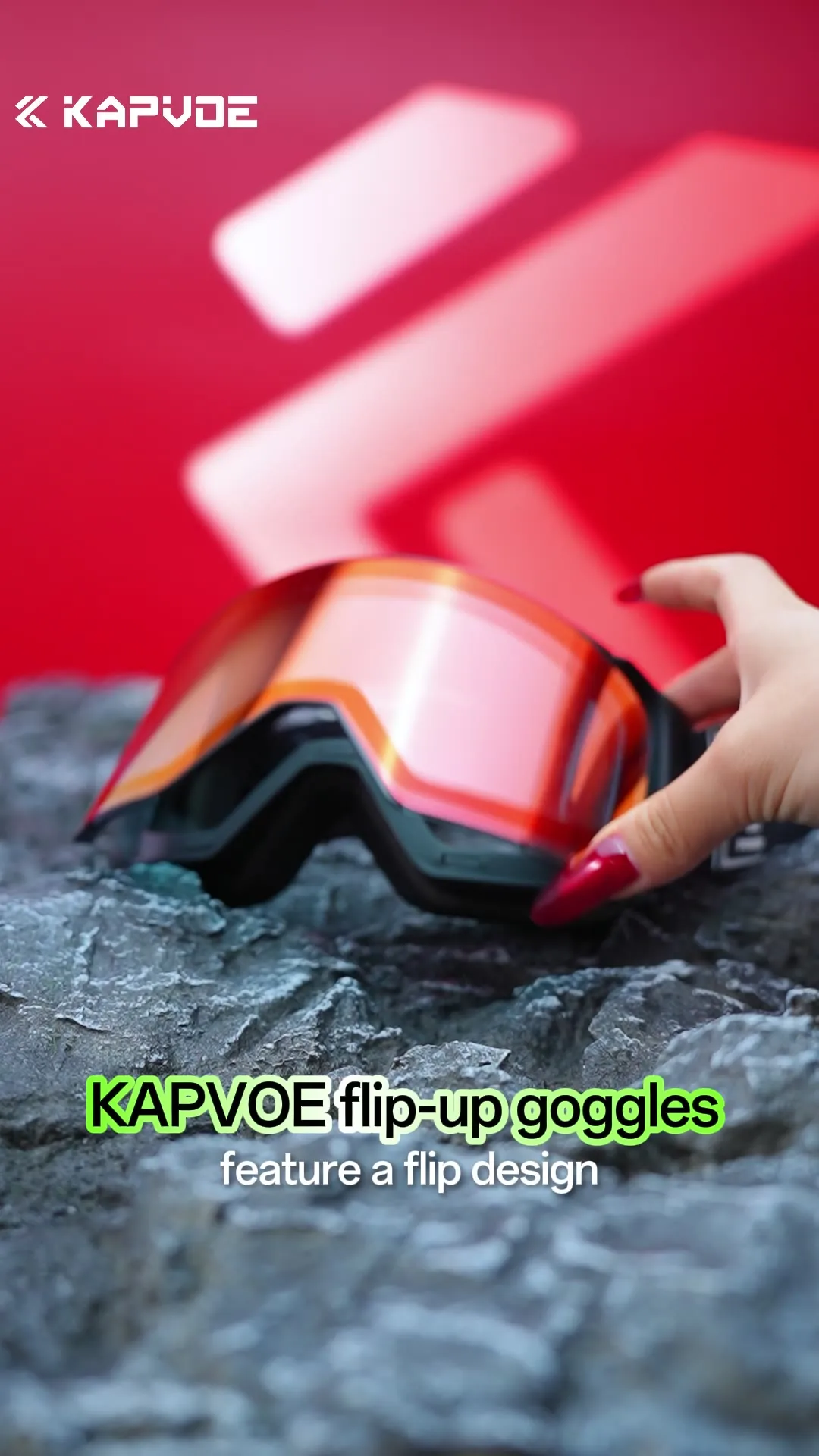 Kapvoe フリップオーバー磁気スノーゴーグルフォトクロミックスキー