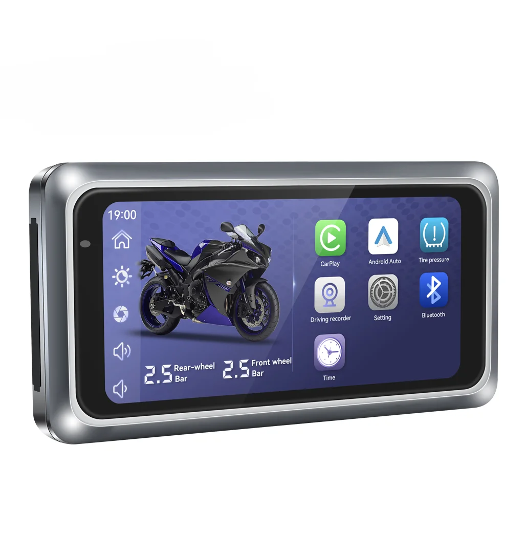 

6.25 inch 720*1560 IPS screen motorcycle carplay with dvr 1080p camera/Tire pressure detection/hicar carbit