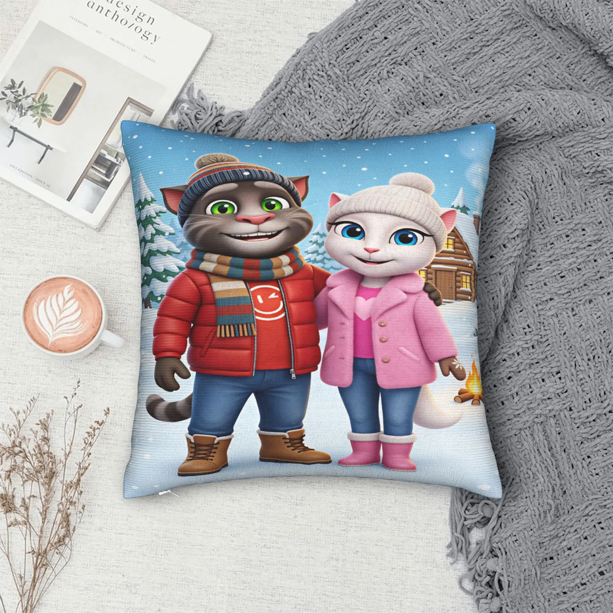 Game T-Talking T-Tom And F-Friends Pillow Case  Novelty Pillow Cover Soft Pillowcases For Office Car Home Decor