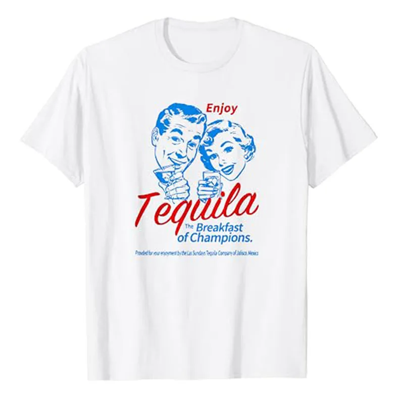 The Breakfasts of Championss Tequila - Special Gifts T-Shirt Funny Drinking Lover Drinker Graphic Tee Tops Short Sleeve Blouses