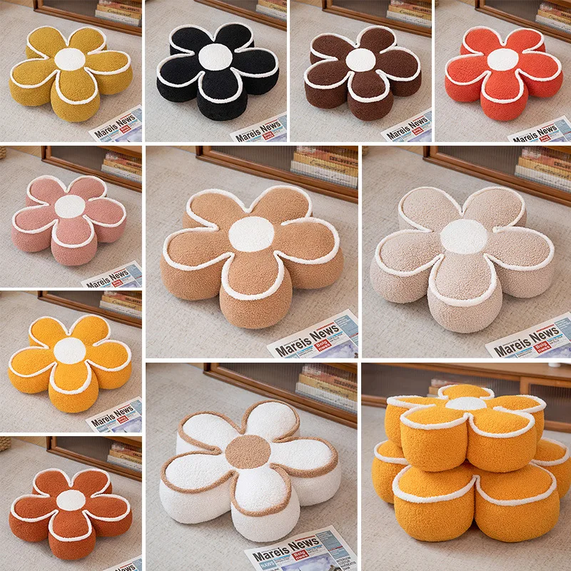 

50/60cm 5-petal Flower Seat Cushion Stuffed Plant Colorful Plush Pillow Sofa Chair Decor Ladies Women Fashion Gift