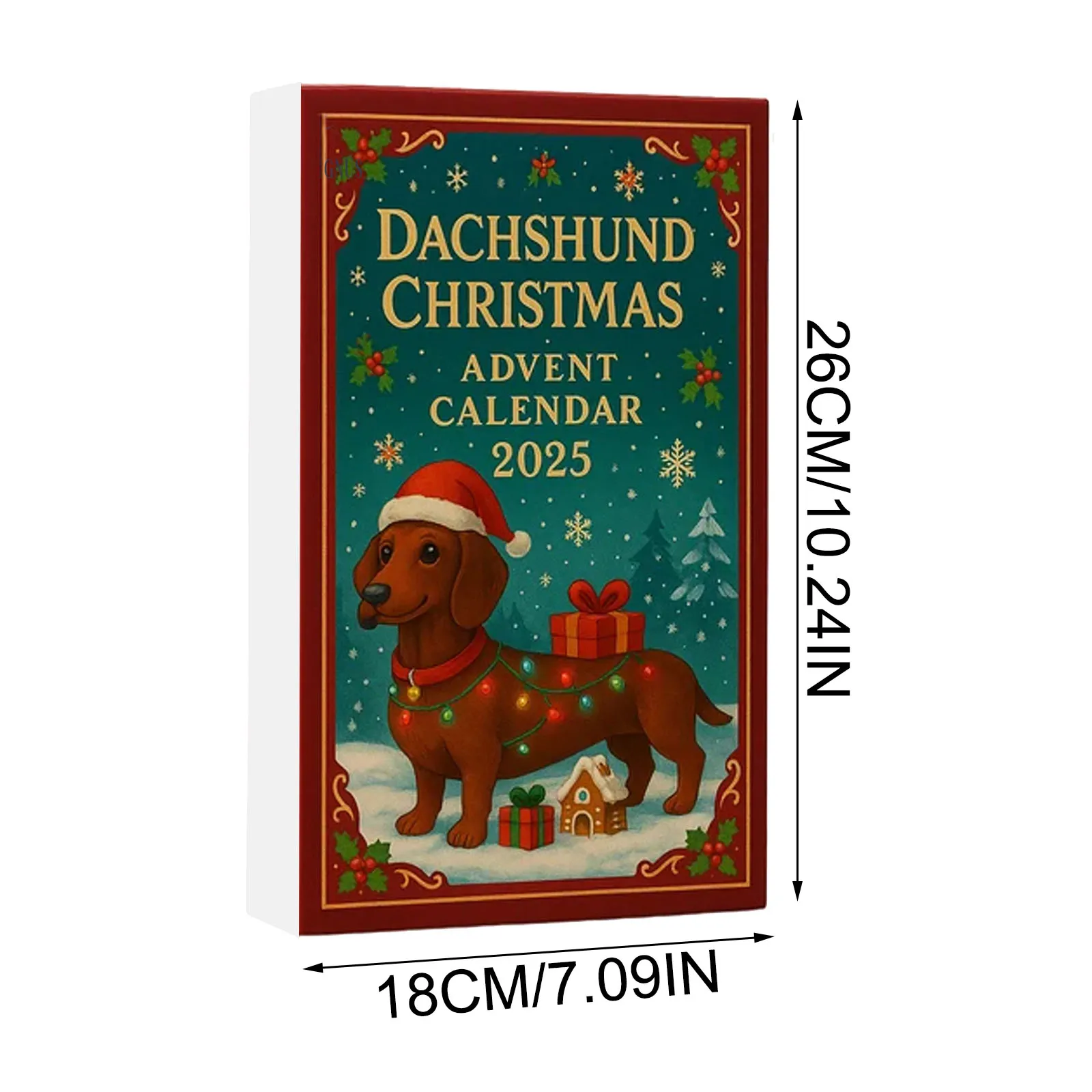 2d salsicha cão natal chegada festival caixa cega conjunto de contagem regressiva 2025 calendário do advento 24 dias decorações penduradas