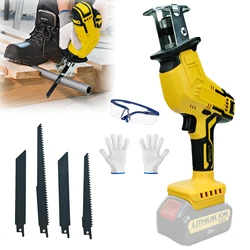 Cordless Reciprocating Saw for Dewalt 20V Battery 0-3000 SPM Variable Speed with 4 Saw Blade for Wood/Metal/PVC Cutting