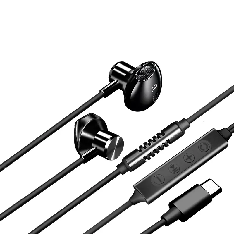 หูฟังคาราโอเกะแบบมีสาย Type C พร้อมไมโครโฟนหูฟังสเตอริโอตัดเสียงรบกวนหูฟังคาราโอเกะสําหรับการร้องเพลงสด