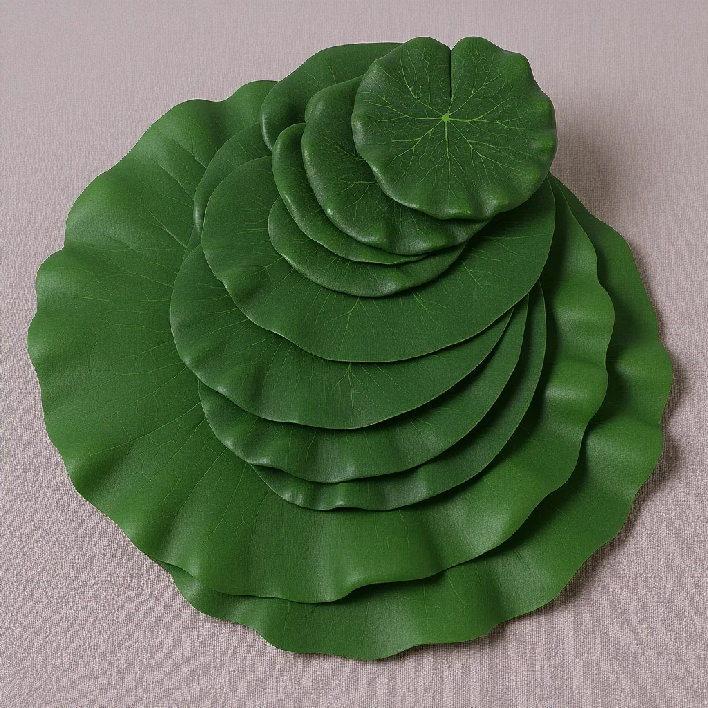 

8Pcs Simulated Lotus Leaf Pond Accessory Waterproof Artificial Lily Pads for Outdoor Garden Pool Decor Long-Lasting