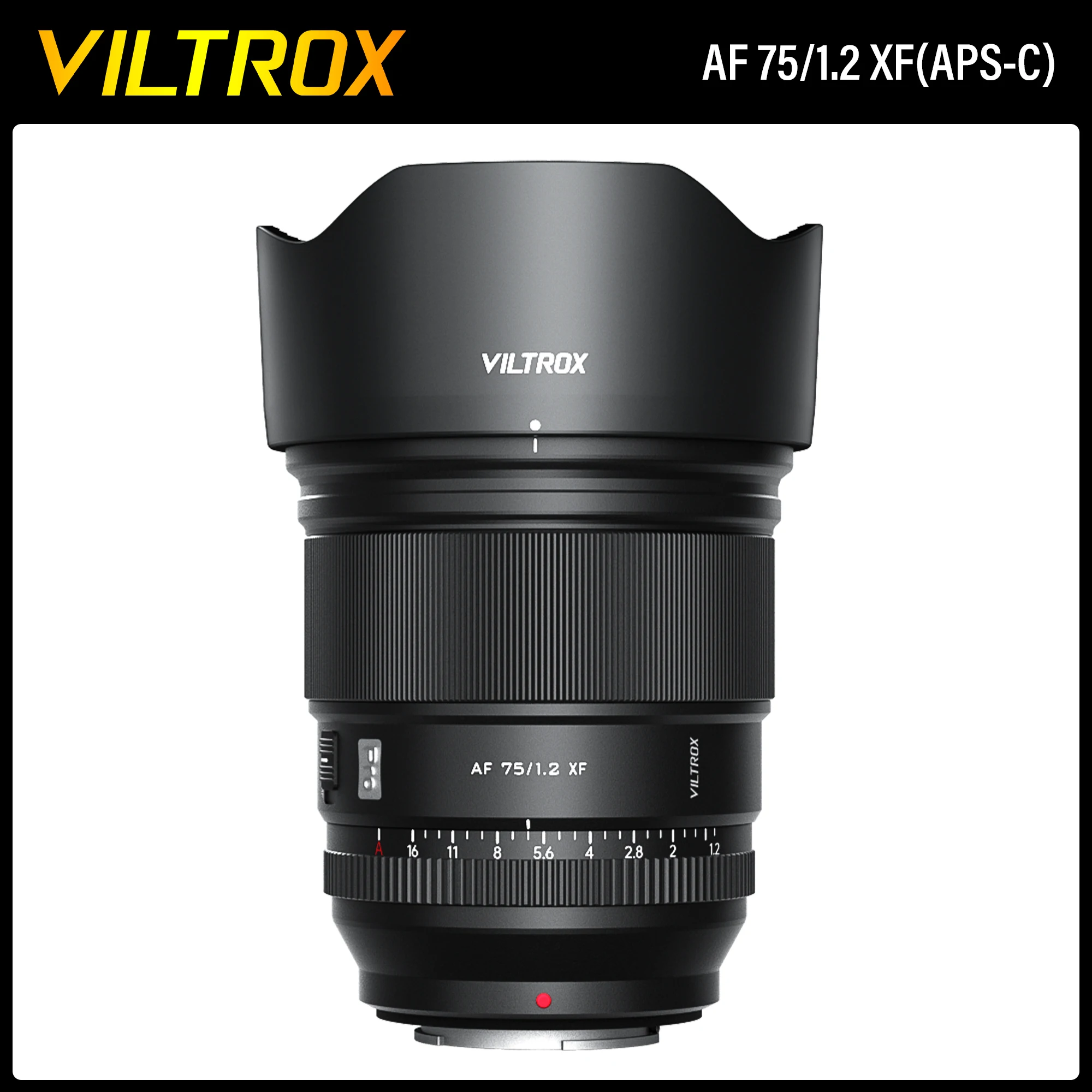 VILTROX 75mm F1.2 Pro Fuji X Lens Auto Focus Large Aperture Portrait APS-C for Fujifilm Lens XF camera X-T3 X-T2 X-10 X-T4 X-E2