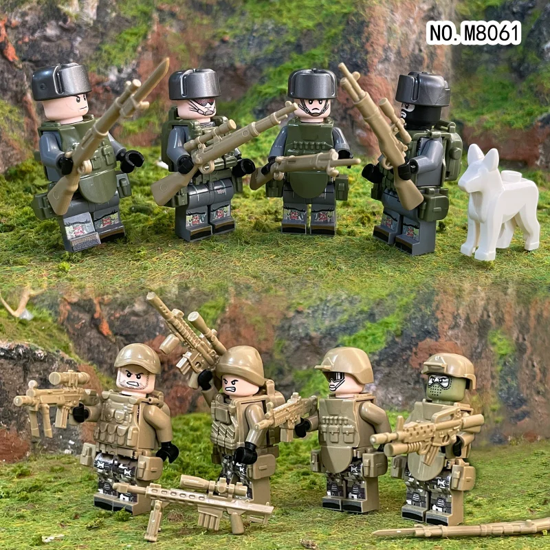 Bouwsteenpoppen, geniet van het plezier in de gevecht! Kinderen en volwassenen creatief geassembleerd speelgoedcadeaus collectie ornamenten geschenken