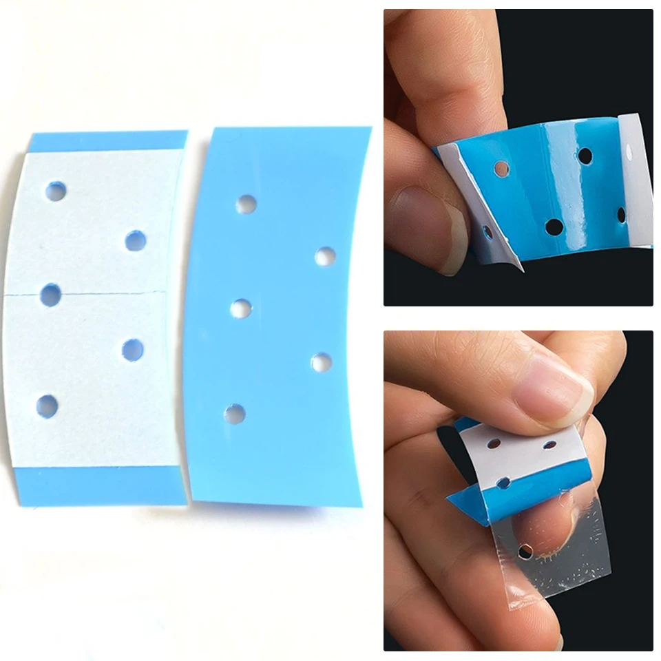 

36 Pack Shape C-Blue Hole Punch Wig Mini Double Sided Adhesive Tape， For Wig And Hair Piece , Durable, Breathable And Waterproof
