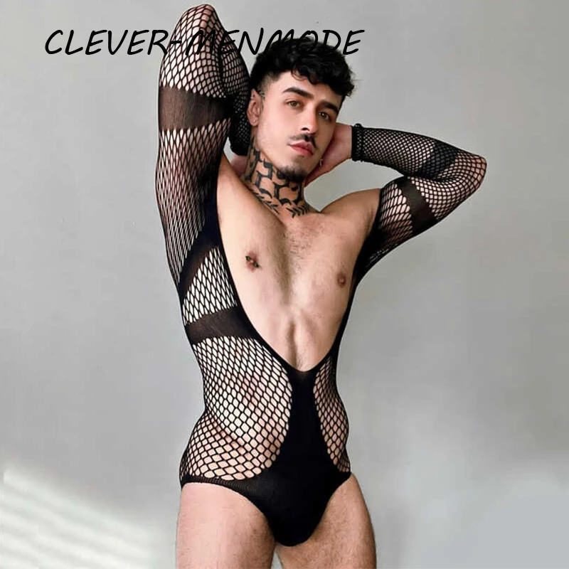 Sexy Lingerie Lace See-Through Transparent Jumpsuits Bodysuits Mesh Bondage Underwear Body Open Underwear Erotic Adult Clothing