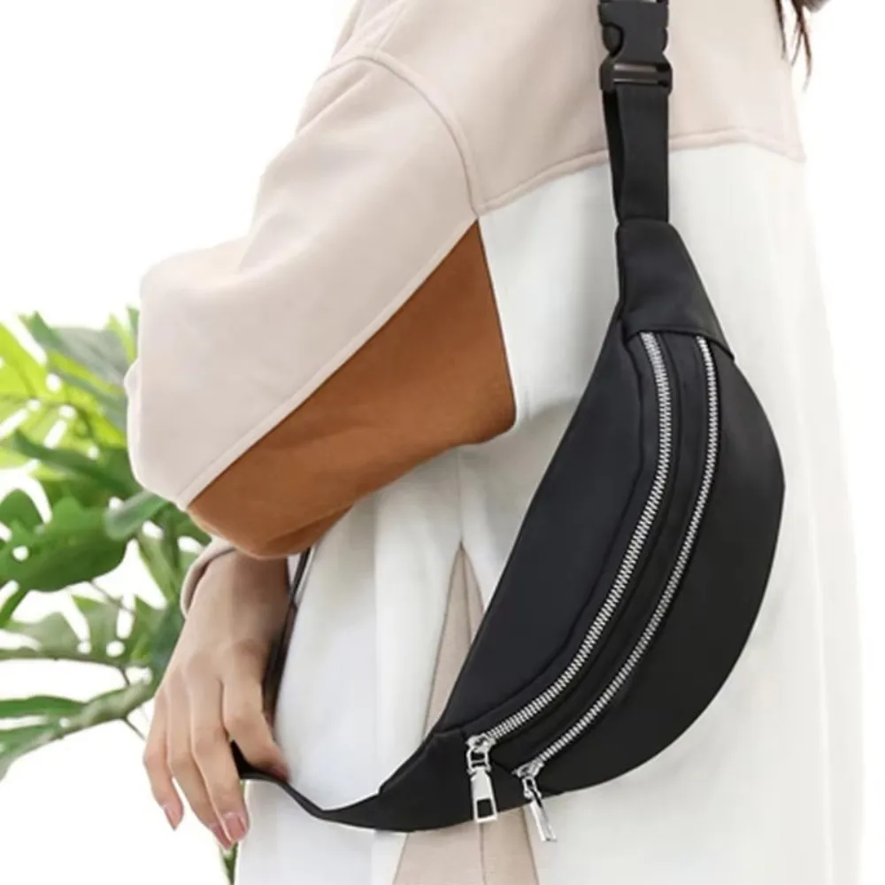 Outdoor Sport Bag Nylon Waist Bag Casual Multi-layer Fanny Pack Waterproof Sling Purse Men's and Women's