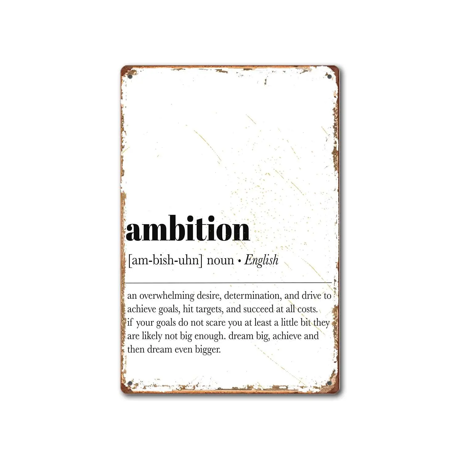 DPHGQGK Ambition Definition Home Office Wall Art Inspirational Quote Prints Office Decor Motivational Prints Wall Art Office Dec