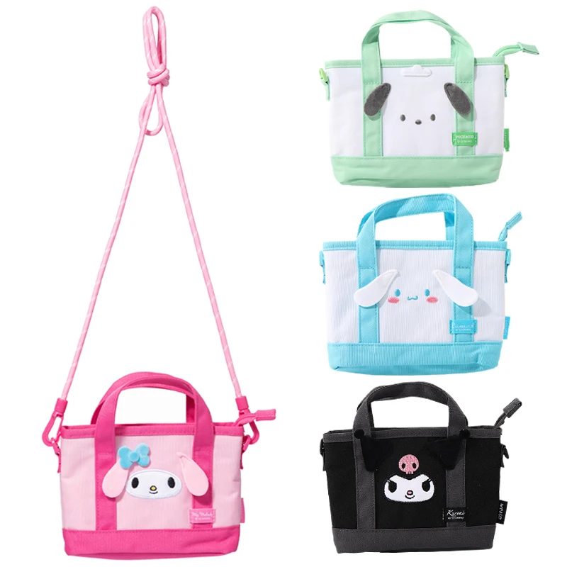 

Sanrios Cinnamoroll Kuromi Mymelody kawaii мультфильм девушки сумки через плечо Аниме Кукла мини сумка JK Диагональная Сумка подарки