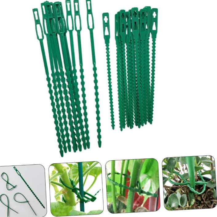 200pcs Gardening Fixed Cable Ties For Flowers Vines Shrubs Climbing Plants Flexible Durable Outdoor DIY Fixing Strap Plant Ties
