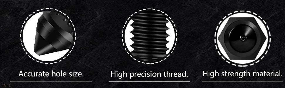 Creality Ender 3 V3 KE Düsen-Har-Düsen-Set aus gehärtetem Stahl, 0,2/0,4/0,6/0,8/1,0/1,2 mm, für K1 3D-Drucker-Teile, antihaftbeschichtetes Filament – Detail 7