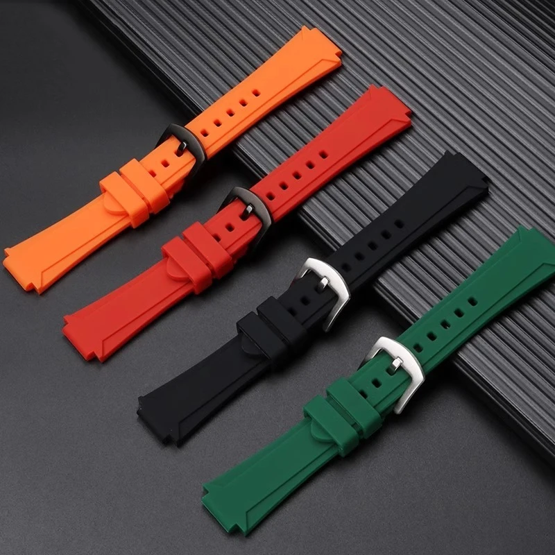 For Casio MWA-100H MWD-100H PRG-80 Series Modified Wterproof Bracelet Convex 24x20mm Silicone Men's Outdoor Sport Watch Strap