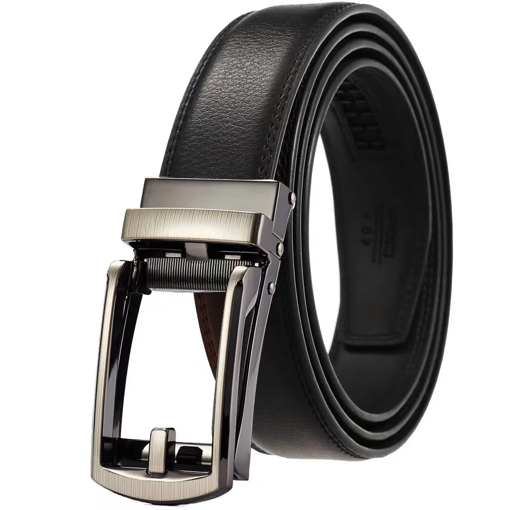 Fashion Business Men'S Belt Genuine Luxury Brand Belt Metal Buckle Belt High-Quality PU Leather Soft Belt With Cargo Pants Jeans image 4
