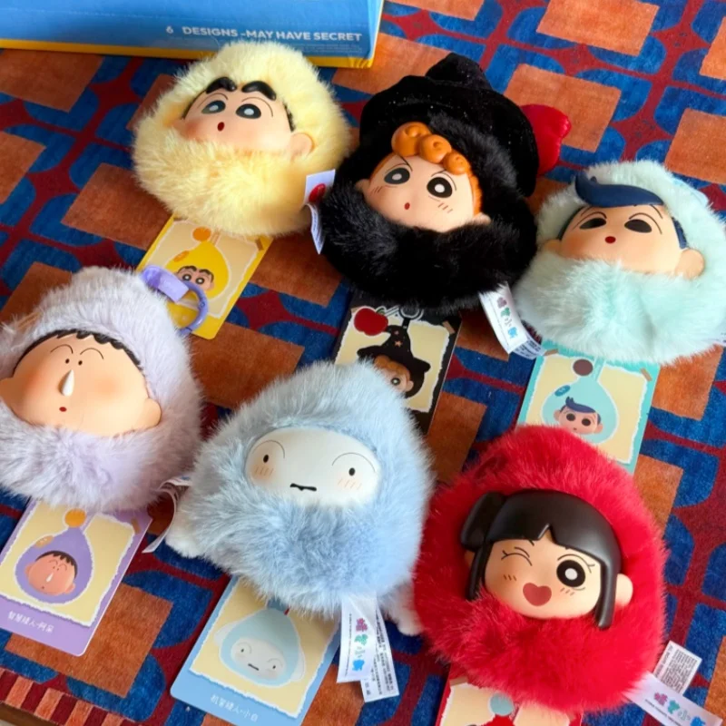 MAIHE Authentic Sopfun Crayon Shin Chan Dwarf Fairy Tale Blind Box Plush Earphone Pouch Pendant Gifts For Girls Fashion Toy