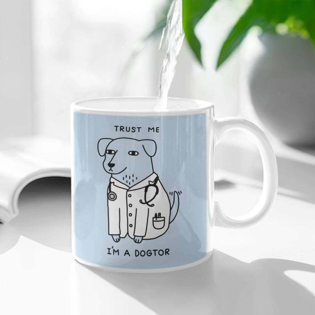 

Dogtor Ceramic Cup Coffee Oatmeal Breakfast Cup Creative Personality Mug