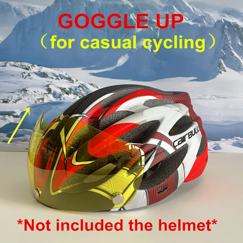 CAIRBULL Bicycle Helmet Magnetic Lens Buy One Get Two Cycling Eye Polarized Goggles Road Helmets Bike Accessories Visor Mirror