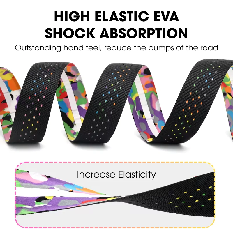 Bicycle Handlebar Tapes Non-slip Road Bike Bar Tape EVA+PU Soft Perforated Breathable Anti-Vibration