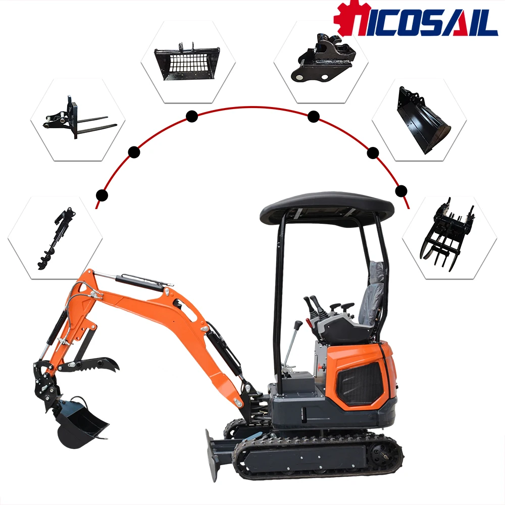 

Nicosail 1.8 Ton Mini Excavator CE Certified Stable Performance for Garden Landscaping