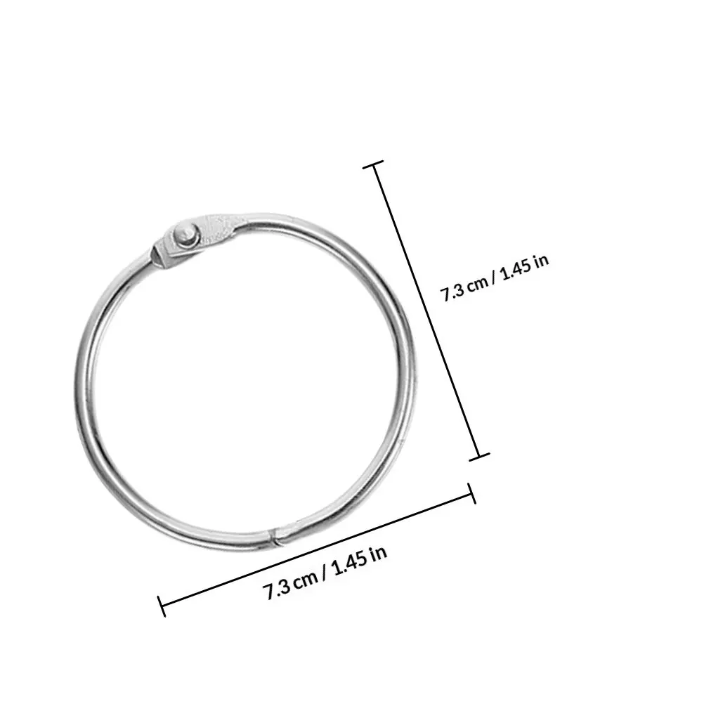 20Pcs Binder Rings Loose Leaf Metal Ring Clips Flexible Notepad Key Rings DIY Craft Use Ring Clips Book Binder