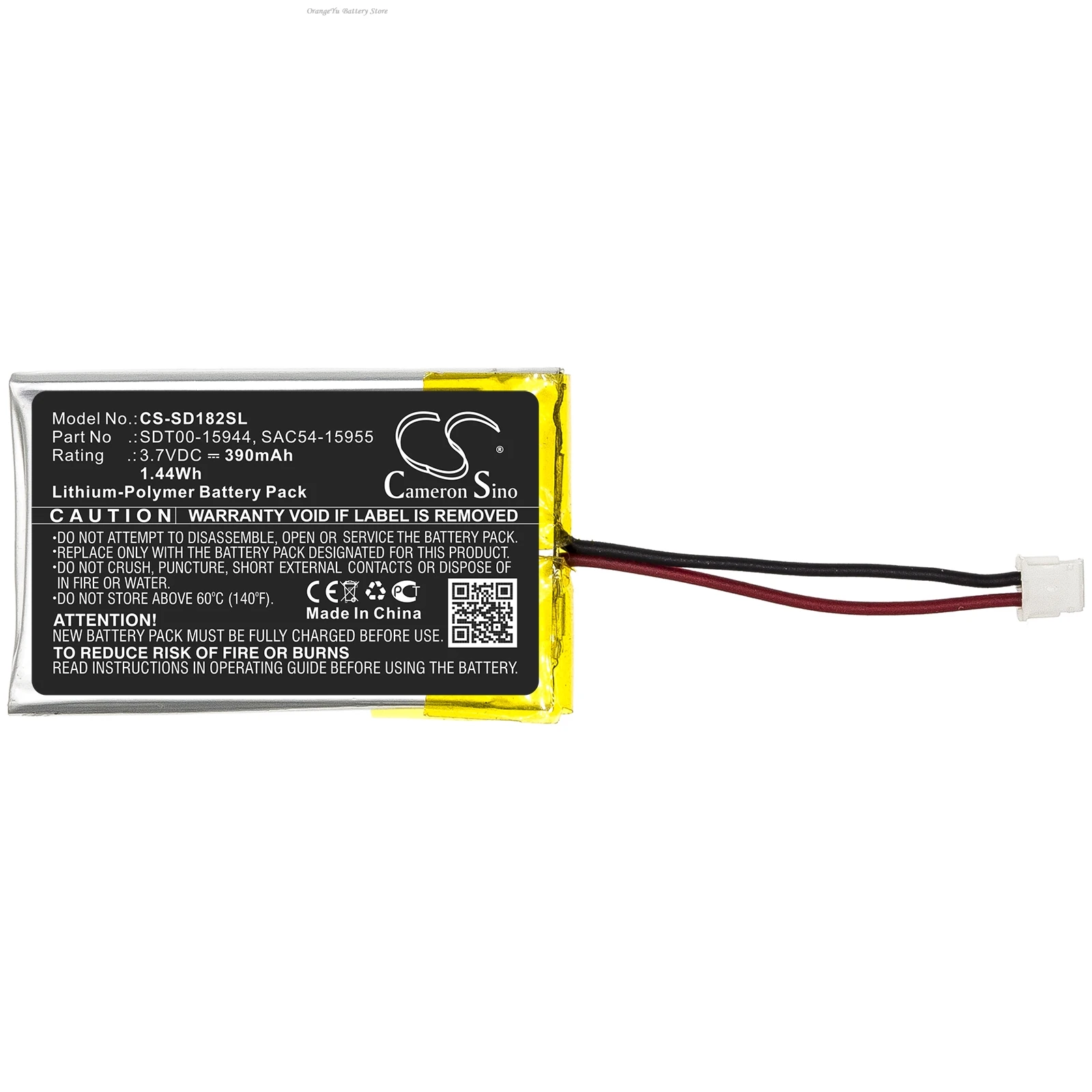 Replacement 3.7V 390mAh Dog Collar Battery for SportDog SportHunter 1225 1825 WetlandHunter 1825 SD-1225 SD-1825 SD-2525 SD-3225