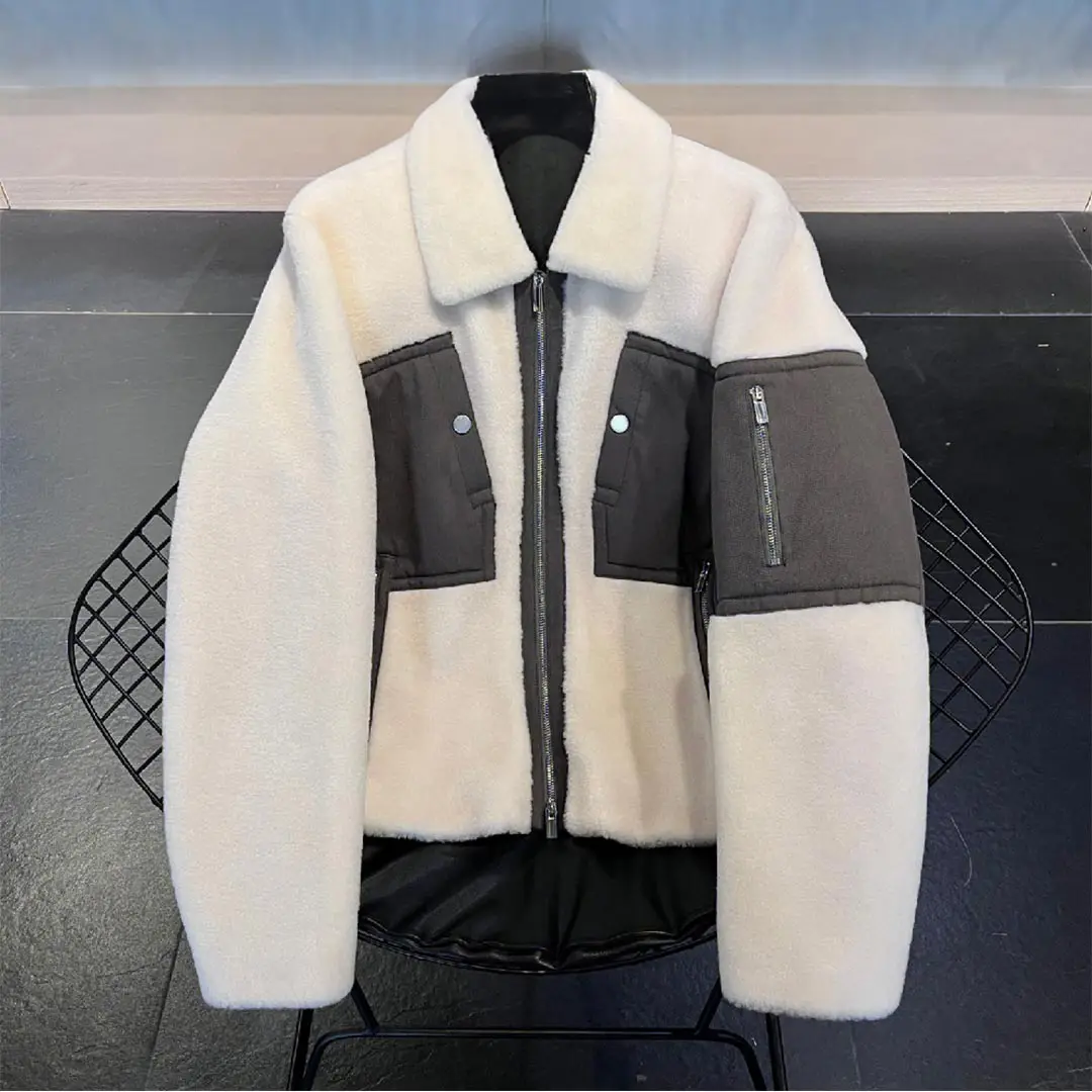 

Шерстяная зимняя куртка с большими карманами Ngvp # nigo6384