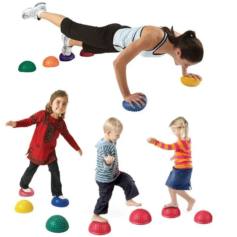 Hemisphere Stepping Stones for Kids Balance Ball Training Sensory Toys Toddler Outdoor Game Physical Fitness Appliance Exercise