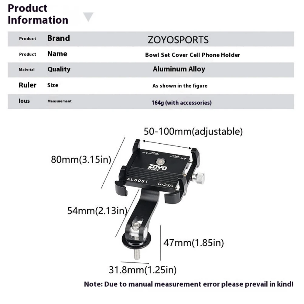 Fahrrad-Telefonhalterung, Telefonständer, Halterung, Anti-Shake-Fahrrad-Telefonclip, 90 Grad drehbar, Fahrrad-Telefonhalter, Klemme für 2–4 Zoll große Telefone