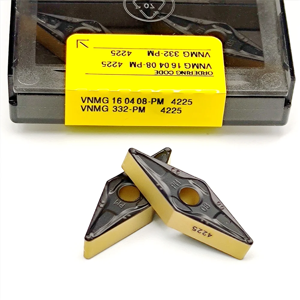 VBMT 160408   VBMT 160404   PM4225 VNMG 160408   VNMG 160404   Utensile da taglio per tornio CNC con inserto in metallo duro di grado Cermet di alta qualità VBMT VNMG PM
