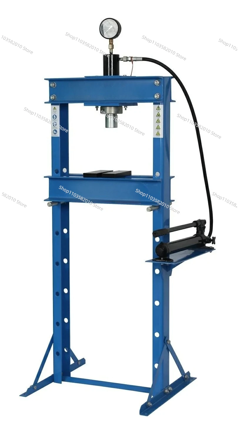 CE wholesale 10T 12t manual car shop press parts pad hydraulic press with meter