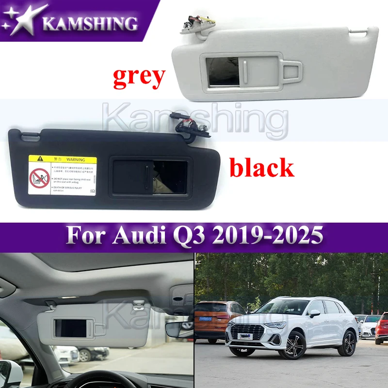 Kamshing 1 piece Car Inside Sunvisor For Audi Q3 2019-2025 Sun Shield Front Sunshade Sun Visor