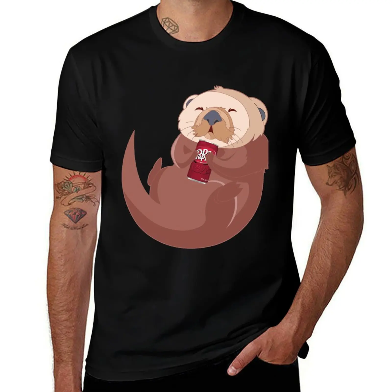 

Otter + Dr. Pepper T-Shirt topping valentines boutique clothes tops Men's t-shirts