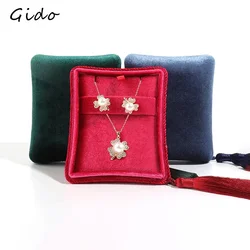 Velvet Tassels Jewelry Box Ring Earrings Fringe Locket Portable Velvet Jewelry Box Necklace Packing Box