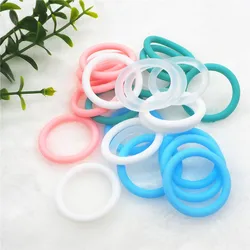 Chengkai 100pcs Silicone Adapter O Rings DIY Baby Pacifier Dummy MAM Napkin Holder O Ring Transparent BPA Free Food Grade