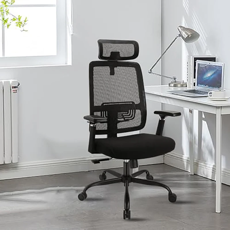 OMESER Ergonomic Office Chair, High Back Adjustable Swivel PU Leather Desk Chair with Headrest & Lumbar Support for Home Office