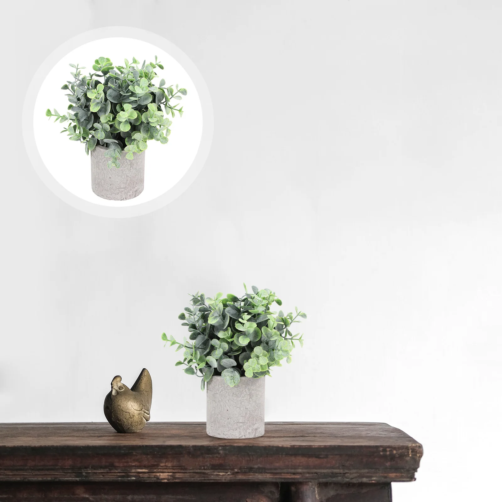 

Artificial Green Realistic Bonsai Faux Home Office Bar Faux Plant Decor Home Decor Plastic R om Pot Color