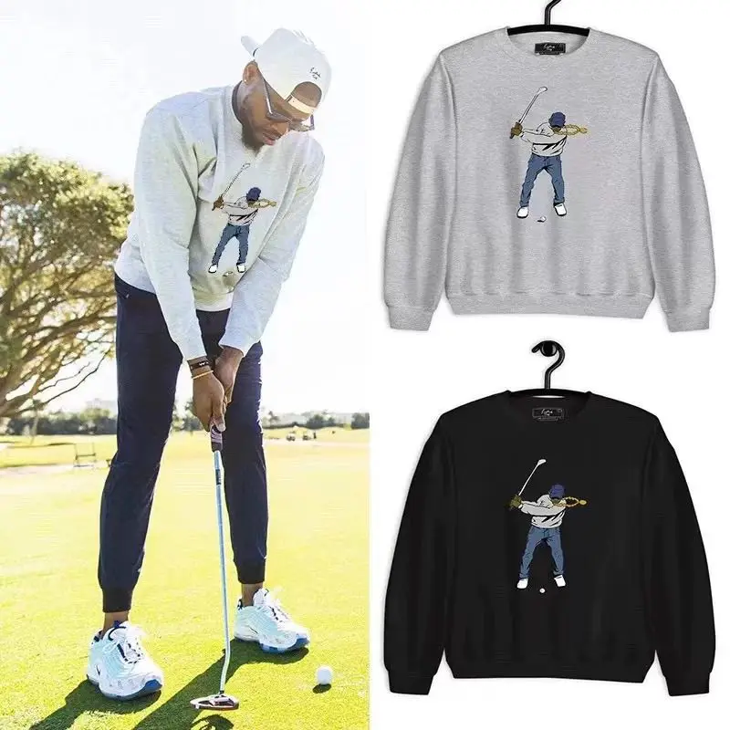 

Golf Hoodie Sweatshirt Men's Printed Sweatshirt Casual Outdoor Long Sleeve