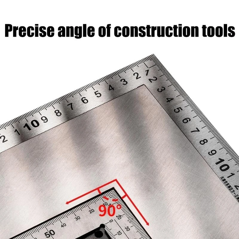 652F Sturdy Stainless Steel 90° Tool Sturdy Corner Ruler For Efficient Wall And Furniture Construction Tasks