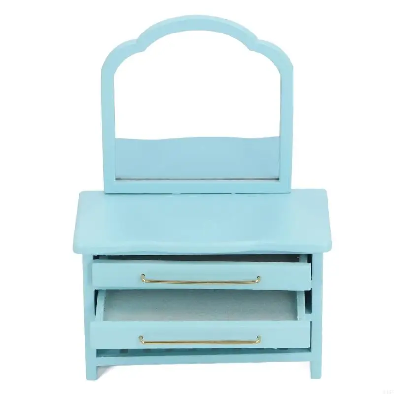 

Реалистичный миниатюрный деревянный шкаф 1/12 с открытым ящиком для кукольных домов в спальне и ванной комнате