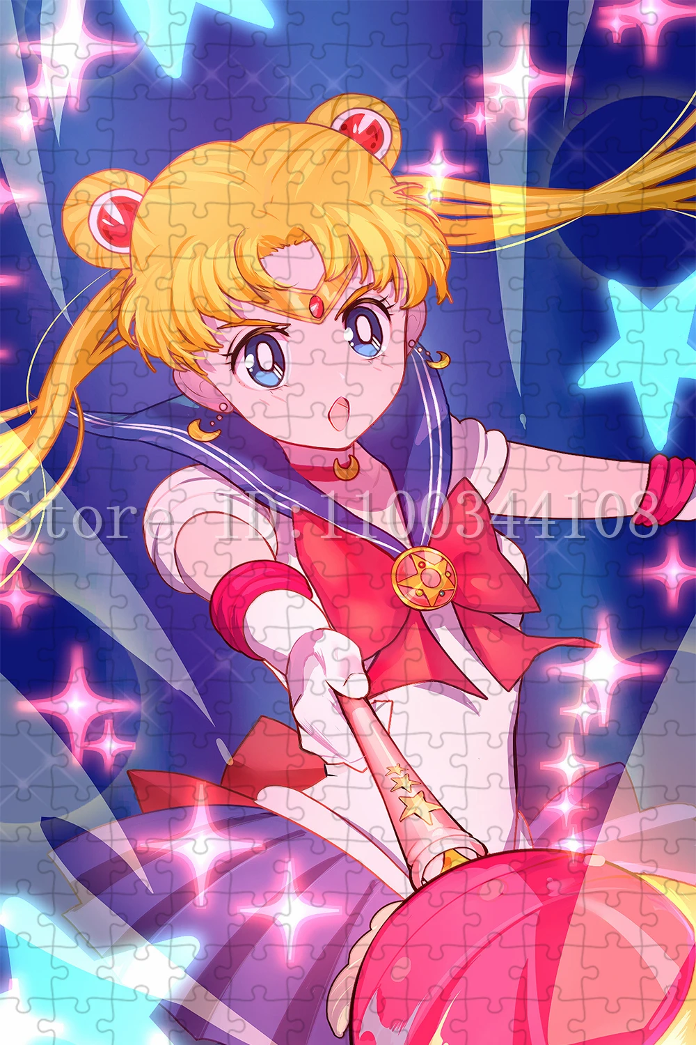 Sailor Moon Jigsaw Puzzle para adultos, decoração de casa, anime japonês, brinquedo de descompressão, jogo familiar, 300 pcs, 500 pcs, 1000 pcs