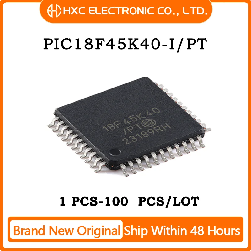 

1/5/10PCS 100% NEW PIC18F45K40 PIC18F45K40-I/PT QFP44 MCU Microcontroller IC