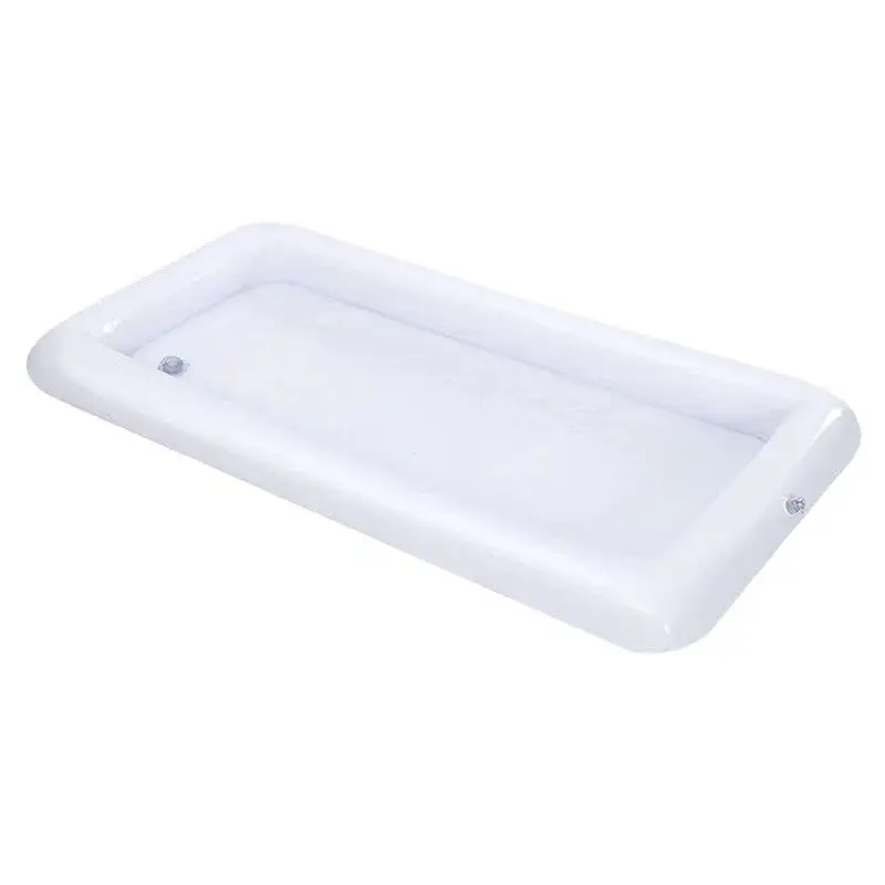 Balsa flotante aireada de PVC para exteriores, balsa hinchable para piscina, fiesta, piscina, congelador, bebidas congeladas, frutas, bandejas inflables, 1 piezas